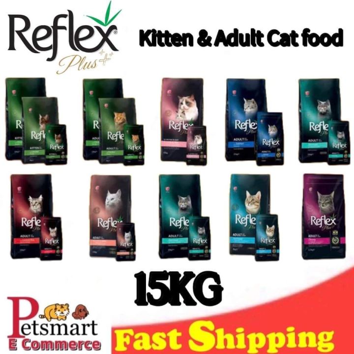 REFLEX PLUS 15KG CAT FOOD/MAKANAN KUCING DEWASA DAN ANAK KUCING MADE IN