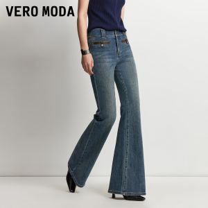 Vero Moda | Color Block Washed Bell Bottom Jeans