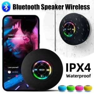 ♥100% sản phẩm gốc + Miễn phí vận chuyển♥BTS06 phòng tắm mới không thấm nước không dây Led Loa Bluetooth đầu hút to cup mini Loa di động