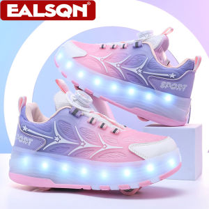 Four Wheels Childrens Led Light Roller Skate Shoes For Kids Boys Girls Glowing Sports Luminous Sneakers Skateboard USB Charging