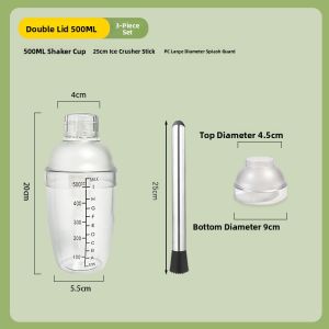 Complete Set Hand Shake Cocktail Shaker Lemon Tea Milk Tea Shop Hand Shake Snowk Cup Crush Ice Stick Tools for Mixing Drinks