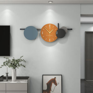 Nordic Creative Modern Quartz Wall Clock Minimalist Mute นาฬิกาแฟชั่นขนาดใหญ่บ้านห้องนั่งเล่นร้านอาหาร Entrance ตกแต่ง Wall Watch
