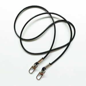 สร้อยคอหนังวัวหนา 4 มม. ทำมือ กระเป๋าโทรศัพท์มือถือแบบสะพายข้าง ห้อยคอ 2 หัวเข็มขัด โซ่หนัง โซ่แฟชั่น เครื่องประดับ