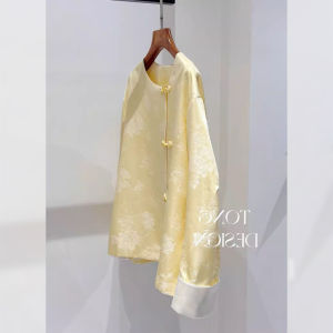 PAIBOLI | Elegant Chinese Style Silk Cotton Short Outerwear