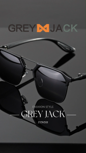 GREY JACK Kacamata Anti Radiasi Blueray Photocromic Pria dan Wanita Dewasa Metal+TR90 Ringan Bentuk Kotak Lensa Multifungsi 8329