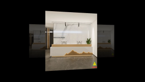 Quầy Lễ Tân Gỗ MDF Hiện Đại – Quầy Thu Ngân QTT540 ( Không bao gồm logo và đèn ) - NỘI THẤT LẮP RÁP VIENDONGAD