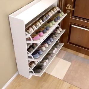 YOYOO Tủ giày gỗ đa năng tiện lợi Cánh Lật 3 Tầng Có Hậu Kín tiết kiệm diện tích decor trang trí form cực đẹp