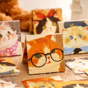 Original Cartoon Cat Dual Pack Mr. Paper Notebooks One Spoon Meow Sauce High Aesthetic Value Illustration Sticky Notes