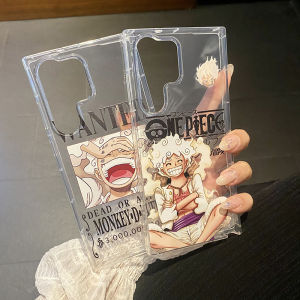 Phone Case Samsung A25 A15 A35 A55 Cute Cartoon Hot anime Luffy Pattern Transparent Soft Silicone Casing Galaxy A25 A15 A35 A55 Phone Cover