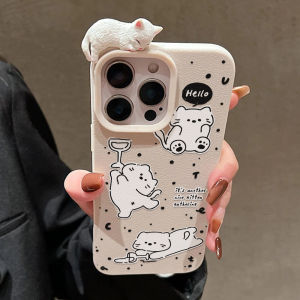 Lovely Cat Cute 3D Cat Phone Case For iPhone 17 Pro Max Air 16 15 11 12 13 14 Pro Max 15 16 14 Plus Shockproof Phone Funda Cover