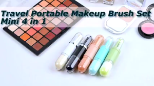 4 In 1 Makeup Brush Set Portable Retractable Multifunctional Makeup Brush Eyeshadow Blush Lip Brush