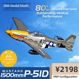 Mô Hình Máy Bay Điều Khiển Từ Xa WWII Mustang Thực Tế Ghép Đồ 1500mm