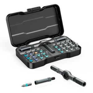 JIMIHOME | Atuman DIY Ratchet Screwdriver Set 24 in1 Magnetic Screwdriver Set with Detachable Ratchet Handle for Furniture Computer Bicycle