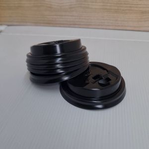 Lid 9 oz hitam / Tutup Paper Hot Cup 9 Oz