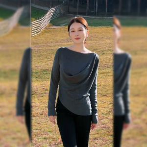 YUFUQING | Elegant Gray Off-Shoulder Sweater for Women