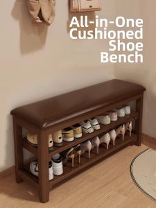 XIDUOSHU | Luxurious Wooden Shoe Rack Bench for Home Entrance
