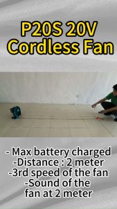 TOTAL TFALI2007 Cordless 20V 7" Fan (Machine Only) / Cordless Desk Fan