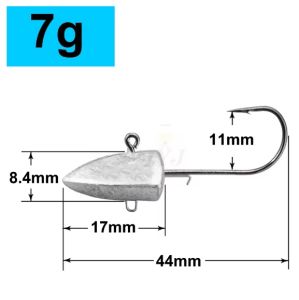 MrLurion 5pieces 3.5g 5g 7g 10g 14g 21g 28g fishing jig head hooks for soft lures fish tackle for bass perch pike trout hooks