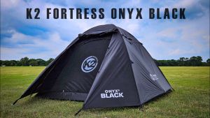 เต็นท์ K2 FORTRESS ONYX BLACK เต็นท์แคมป์ปิ้ง  4 คนนอน สีดำ ดุดัน โปร่งโล่งสบาย กันลม กันฝน มีประกัน