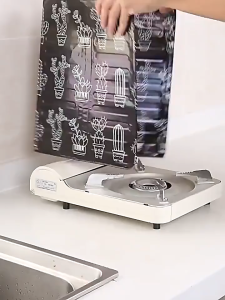 Aluminium Foil Splash Guard Foldable 3 Sided Gas Stove Oil Splash Cover Plate Kitchen Accessories