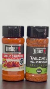 Gia vị ăn kiêng Weber – Garlic Sriracha / Tailgate – Cay đậm đà không gluten hương vị BBQ chuẩn Mỹ