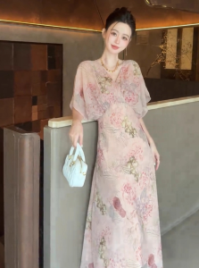 DANTING | Printed Summer Beach Vacation Dress