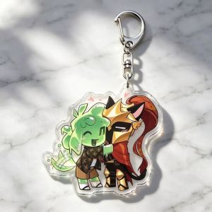 Bandai | For Cute D3rlord3 and Avery Acrylic Keychain Accessories Bag Charms Women Keyrings Jewelry Fans Freinds Gift