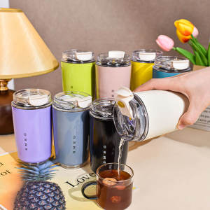 SMEG insulated cup portable matching cup hot and cold dual-use large capacity insulated cup 304 stainless steel water coffee cup大容量不锈钢咖啡杯/水杯