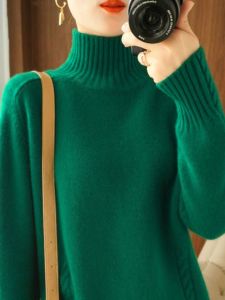 Thanh Lý Hàng Tồn Kho Trang Phục Nữ Trang Phục Nữ Trang Phục Nữ Áo Mặc Trong Lông Cừu Dệt Kim Mềm Mại Cổ Cao.