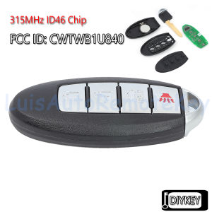 4 Buttons Smart Remote Car Key Fob 315MHz ID46 Chip for Nissan Sentra Versa Leaf 2013 2014 2015 2016 2017 2018 2019 CWTWB1U840