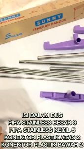TERLARIS SUNNY JEMURAN GANTUNG BERDIRI PORTABLE BESI PLASTIK JEMURAN HANDUK MULTIFUNGSI