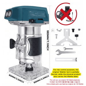 Makita | Makita DRT52 Cordless Trimmer Rechargeable Trimming Machine Brushless Slotting Tool Milling Woodwork Engraving Machine