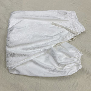 Dragon Pattern Embroidered Trousers Loose Fit High Waist Long Pants Casual Style Hanfu Tang Style Polyester Fiber Lantern Pants