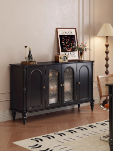 YANGYING | American Retro Coffee Color High-end Living Room Cabinet