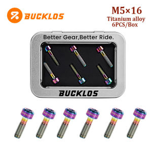 BUCKLOS | BUCKLOS Ultralight Bicycle Stem Bolts Titanium Alloy MTB Road Bike Handlebar Stem Bolts M5x16mm M5x18mm Screws