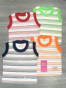 Combo 5 áo ba lỗ bé trai  chất vải 100% Cotton mềm mịn thấm hút mồ hôi cho bé Trai  3-20kg - áo thun kẻ xọc bé trai
