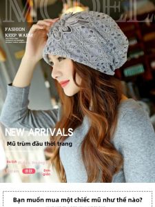 Mũ Ren Thanh Lịch Cho Nữ Mũ Mùa Hè Mũ Mùa Xuân Thu Mũ Khăn Mũ Trùm Đầu Mũ Cotton Mũ Trùm Đầu Ren Mũ Trùm Đầu Mùa Hè