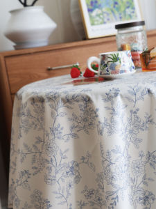 ผ้าคลุมโต๊ะทานอาหารสไตล์ฝรั่งเศสแบบฝาแปรปรวน กันน้ำ กันมัน ผ้าคลุมโต๊ะกาแฟทรงสี่เหลี่ยม สไตล์ย้อนยุค ความรู้สึกอบอุ่น สไตล์ชนบท