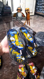 Sandal Jepit anak Laki Laki Sol karet Tung Tung sahur anomali