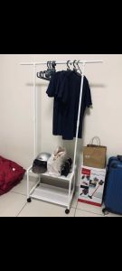 𝗦𝗜𝗠𝗣𝗟𝗘 Multifunctional Coat Rack Bedroom Cloth Organizer / Penyangkut Rak Besi Sangkut Kain Seluar Baju Pakaian Hanger