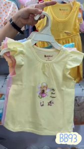 Áo sơ sinh cho bé gái BABIBOO áo cánh tiên vải cotton mềm mại xinh xắn BB93