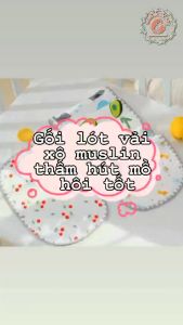 Gối 10 lớp khăn Xô mỏng mềm mại cho bé sơ sinh/ Gối xô lót đầu cho bé sơ sinh