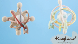 Baby Teething Toy with Rattle 100% Food Grade Silicon  Infant Rattle Teether Chew Toy Teething Ball