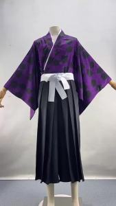 Nam Anime Demon Slayer Kokushibo Trang Phục Hóa Trang Bộ Kim Đồng Phục Cho Halloween Nhập Vai Polyester Top Kèm Quần