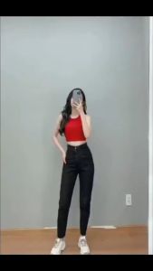 áo ba lỗ nữ basic - áo croptop nữ cộc tay co giãn - áo croptop ba lỗ ngược trơn  {có áo in das}