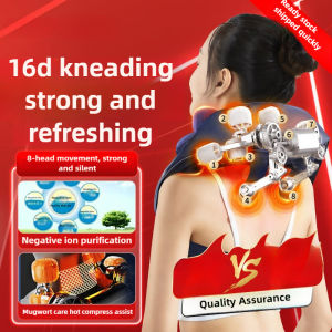 JAIYORL | 8-Head Cervical Neck Wireless Massager Back Waist Shoulder Trapezius Neck Shoulder Kneading Artifact Massage Shawl Hot Compress