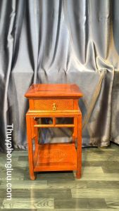 Đôn vuông ngăn kéo kê đồ trang trí gỗ hương mặt 38 cao 607080cm