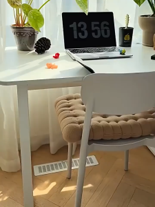 XUXU โต๊ะทำงาน โต๊ะทำงาน  โต๊ะคอมพิวเตอร์ห้องนอน ขาโต๊ะหนารูปตัว U เดความยาวโต๊ะ 60CM เรียบง่ายและสง่างาม