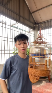 Lồng chim khuyên chim hút mật triện CNC 3D toàn thân cao cấp tặng full phụ kiện đẹp