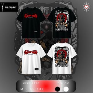 Kaos PSHT (T003) black ant warrior OLD PROJECT cottoncombed30s sablon DTF #kaos#psht#oblong#distro#